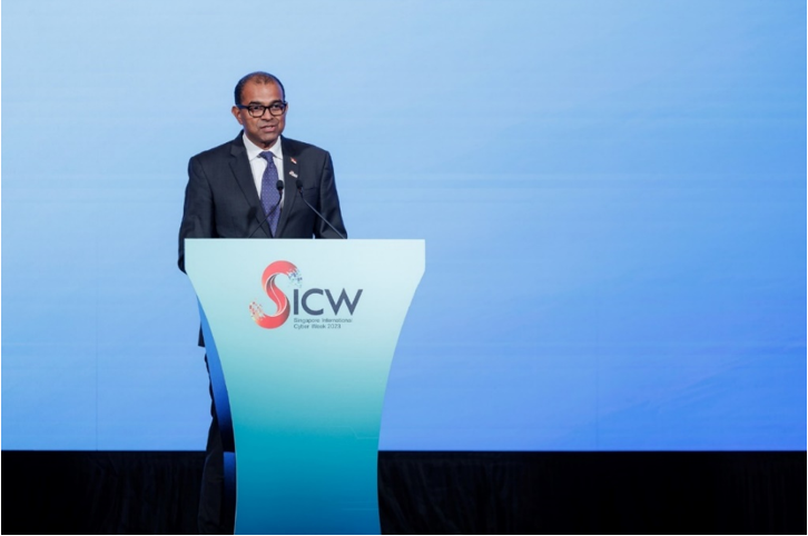 Senior Minister of State Dr Janil Puthucheary delivered the opening address at the International IoT Security Roundtable Leadership Dialogue